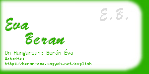 eva beran business card