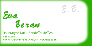 eva beran business card